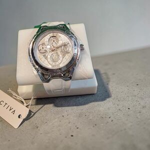 Activa Drift X Invicta-44mm Skeleton dial mens watch White/Silver